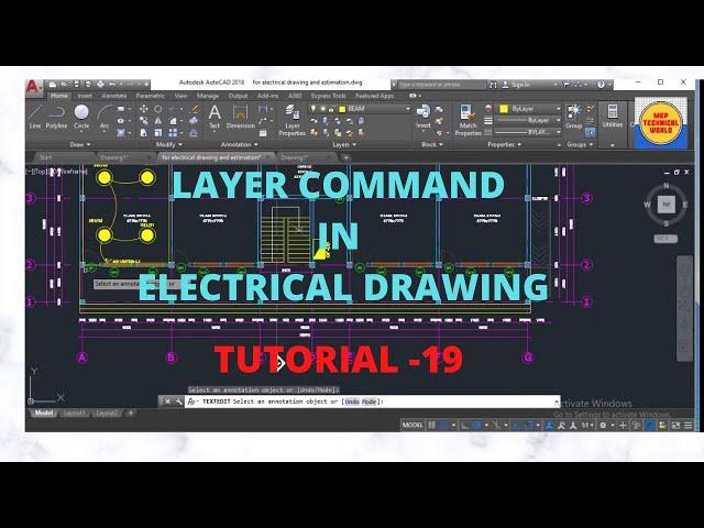 Layer Command in Electrical Drawing | Layer Command in AutoCAD| AutoCAD Tutorial -19