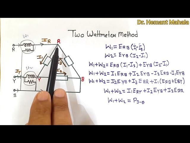 Two Wattmeter Method| Three Phase Power Measurement| Star and Delta Connected Load