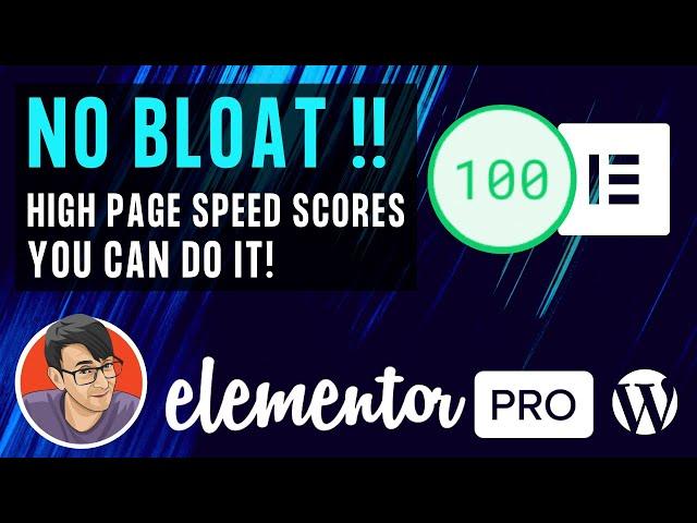 Elementor Zero Bloat and Get High Page Speed Insights