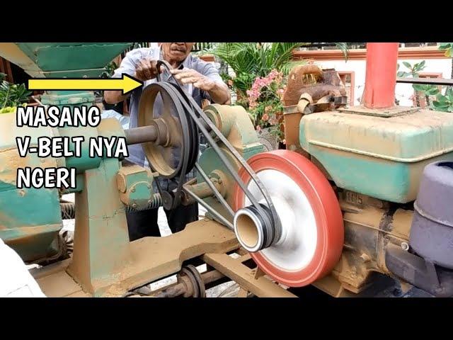 Selepan Kopi ,Proses Pengupasan Kulit Kopi.Pakek Mesin Diesel.