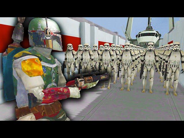 Boba Fett SHIP DEFENSE VS Endless STORMTROOPER Boarding Invasion?! - Men of War: Star Wars Mod