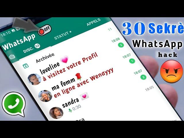 MEN 30 Sekrè WhatsApp ki kache ou dwè konnen 2024 la sekrè nan WhatsApp ki fenk sòti