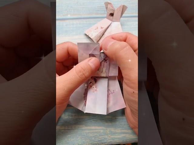 Beautiful little frock made with paper/paper craft