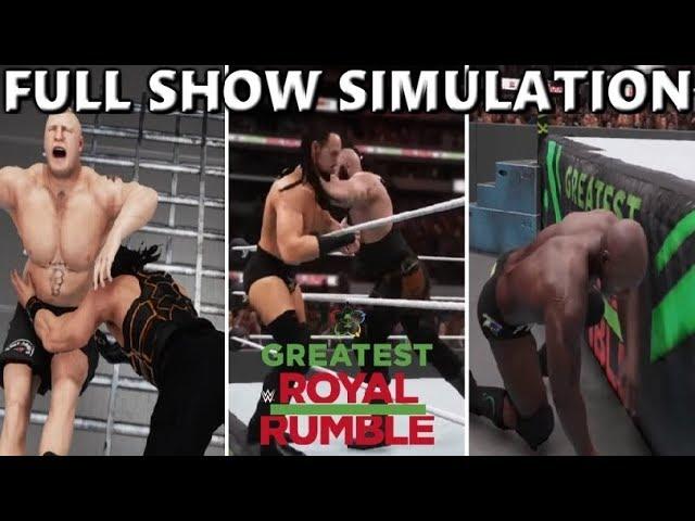 WWE 2K18 SIMULATION: GREATEST ROYAL RUMBLE 2018 FULL SHOW HIGHLIGHTS