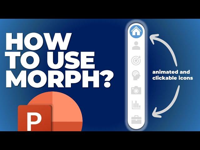 How to Use Morph in PowerPoint + Create Clickable Side Panel Menu | Step-by-step PowerPoint Tutorial