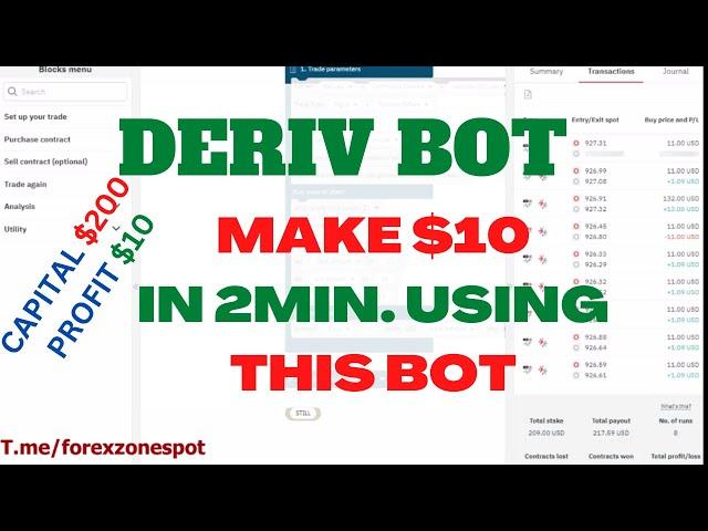 Deriv Bot: NOT More Than 1 Loss in a Row