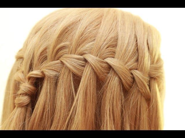 Плетение косички водопад. Waterfall Braid