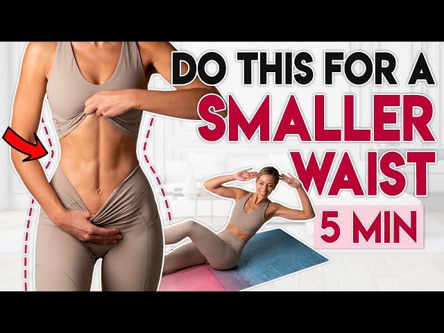DO THIS FOR A SMALL WAIST  Pilates Tight Waist | 5 min Workout