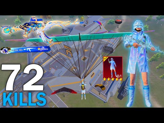 72Kills! NEW BEST LOOT GAMEPLAY with GLACIER SKINS Pubg mobile