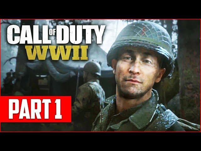 Call of Duty WW2 Campaign Gameplay Walkthrough, Part 1! (COD WW2 PS4 Pro Gameplay)