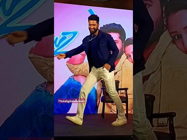 Vicky Kaushal doing hook step of Tauba Tauba song LIVE during the promotion of 'Bad Newz' in Delhi