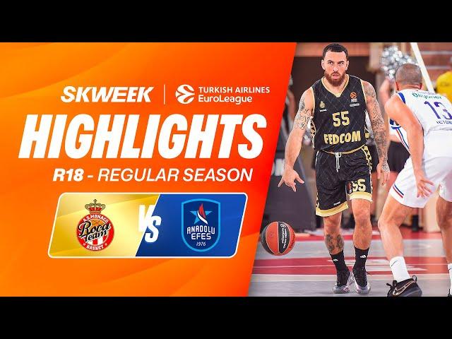 FINAL FOUR CONTENDERS BATTLE IN MONACO ️ Monaco vs Anadolu Efes - Highlights EuroLeague R18