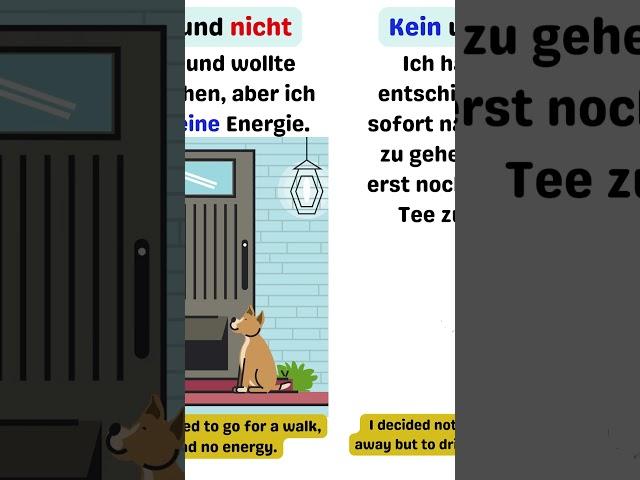 Kein or Nicht? Master the Difference Easily | German Grammar Tips #shorts  #germanforbeginners