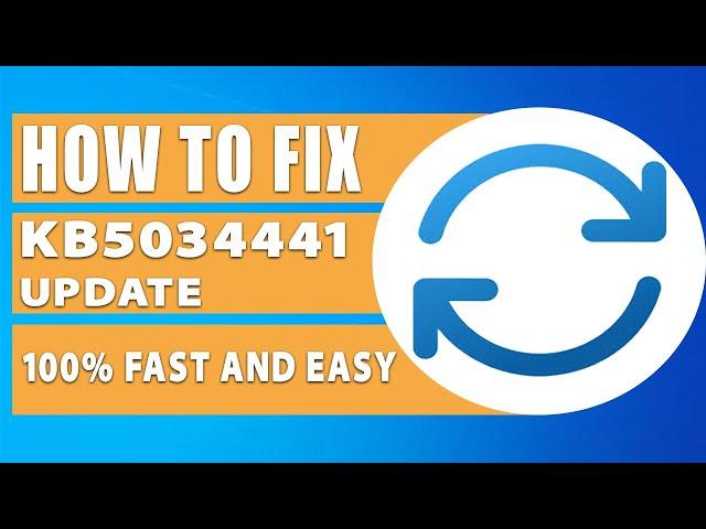 Fix KB5034441 update 100% Fast and Easy