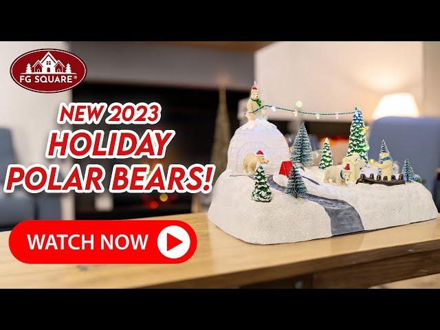 Holiday Polar Bears Village - Animated Christmas Fun | FG Square Villages