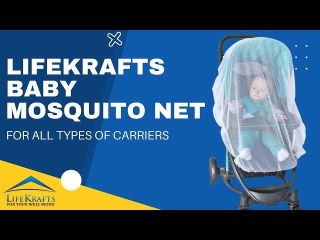 LifeKrafts Baby Mosquito Net for Baby Strollers, Car Seats, Cradles, Rockers, Bouncer | LifeKrafts