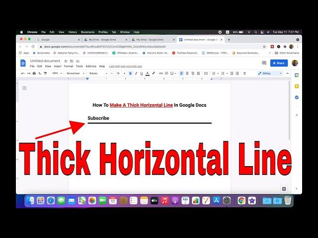 How To Make A Thick Horizontal Line In Google Docs | TUTORIAL