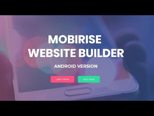 Mobirise Website Builder App for Android