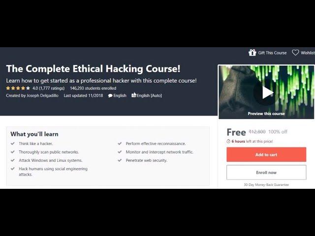 Free Certification Courses |  Thanks Udemy | Hacking Courses