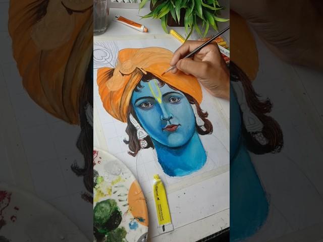 Krishna ji drawing  #drawing #krishna #art #youtubeshorts #shorts #shorts #trending