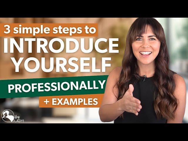 How To Introduce Yourself Professionally | Self-Introduction Example