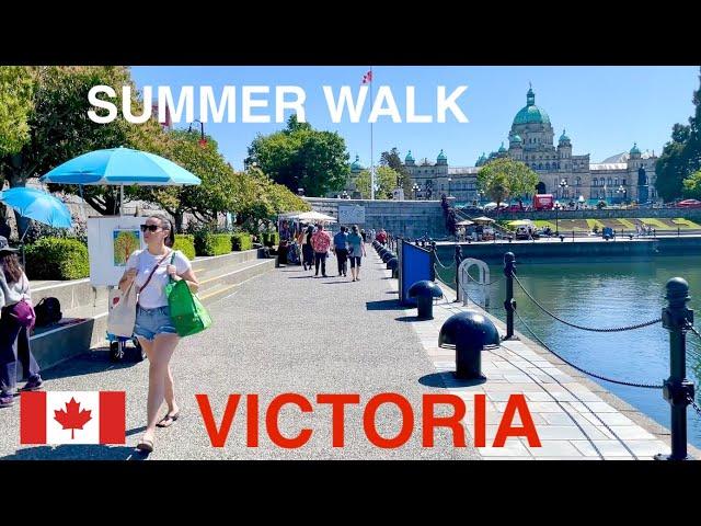 [4k] Summer walk in Victoria Downtown ,BC, Canada, 2023