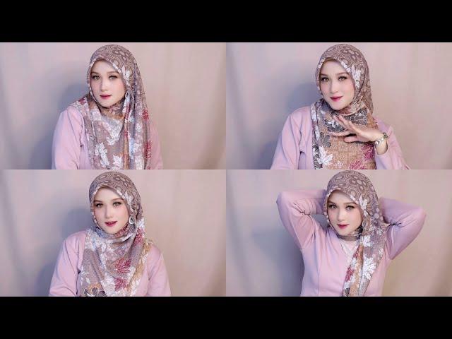 #7 CONTEMPORARY RECTANGULAR HIJAB STYLE TUTORIAL COVERS THE CHEST OF PREMIUM MOTIFS