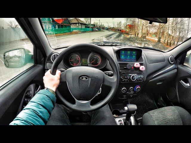 2013 LADA Kalina 1.6 AT - POV TEST DRIVE