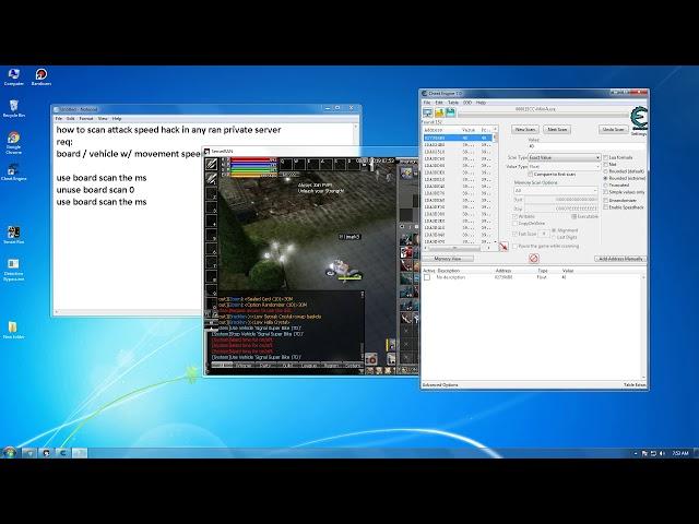 scan movement speed and attack speed address code ran online private servers
