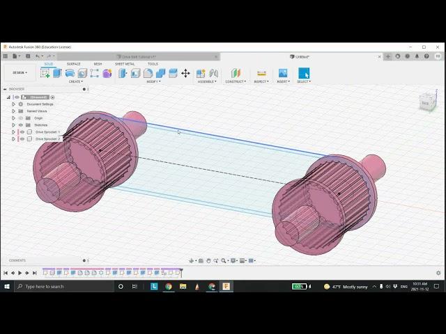 Fusion 360   Belt Drive