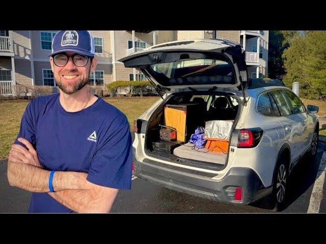 Converting My Subaru Outback Into a Cozy Camper | Cooking by the Lake & Walmart Overnight