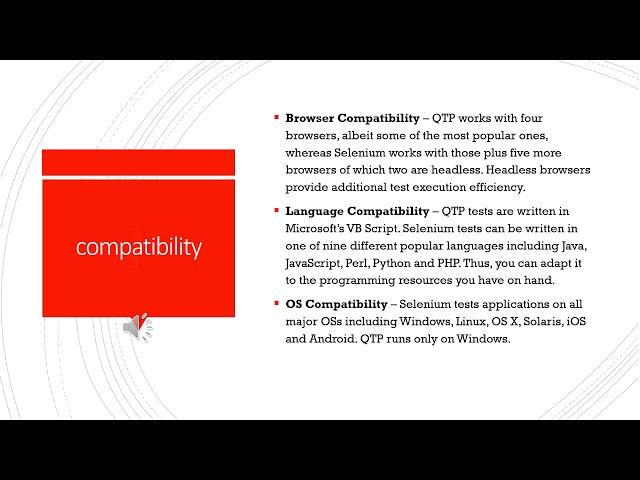 Selenium v/s QTP (UFT)