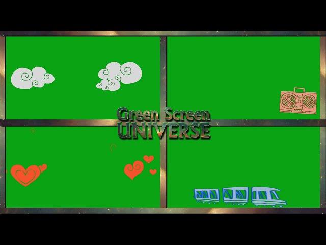 12 Drawing Elements for Children - Green Screen / Chroma Key