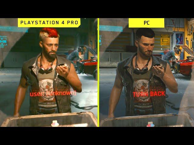 Cyberpunk 2077 PS4 Pro vs PC Early Graphics Comparison