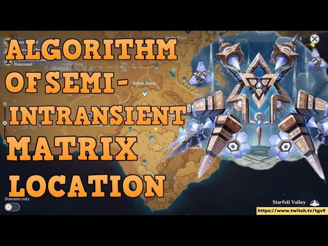 Finding the Algorithm of Semi Intransient Matrix | Genshin Impact 3.1