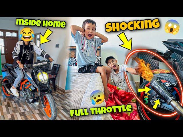 Bike Inside Home! Kids Shocking Reaction 