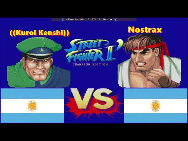 Street Fighter II': Champion Edition-((Kuroi Kenshi)) vs Nostrax FT5