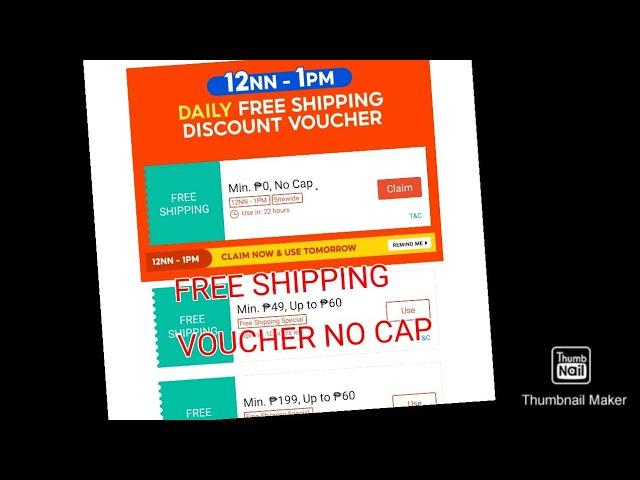 HOW TO AVAIL NO CAP FREE SHIPPING VOUCHER IN SHOPEE | SHOPEE VOUCHER