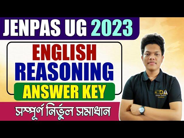 JENPAS UG 2023 Logical Reasoning Answer Key | JENPAS UG English Answer | JENPAS UG Answer Key 2023