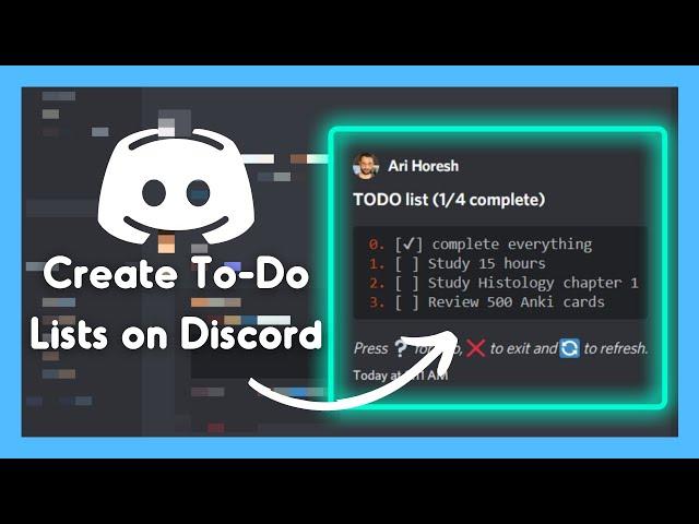 How To Create AMAZING To-Do Lists on Discord