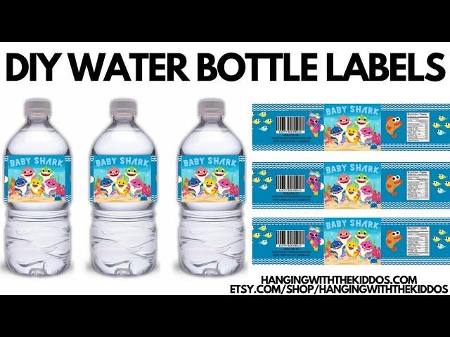 HOW TO MAKE DIY WATER BOTTLE LABELS USING CANVA| Personalized Water Bottle Label Templates