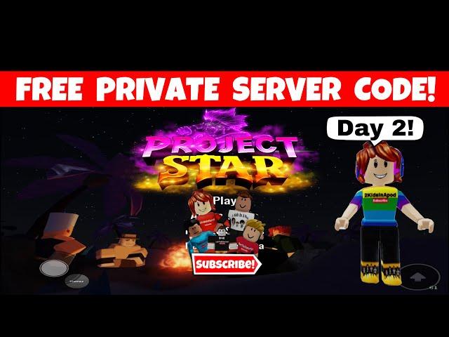 FREE PRIVATE SERVER CODE Project Star  |  ROBLOX Anime Game