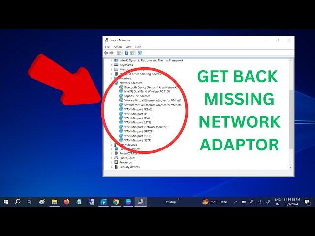 How to Get Back Missing Network Adapter from Device Manager in Windows 10/11/8/7