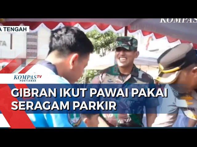 Ikut Pawai Agustusan, Wali Kota Solo Gibran Pakai Seragam Juru Parkir