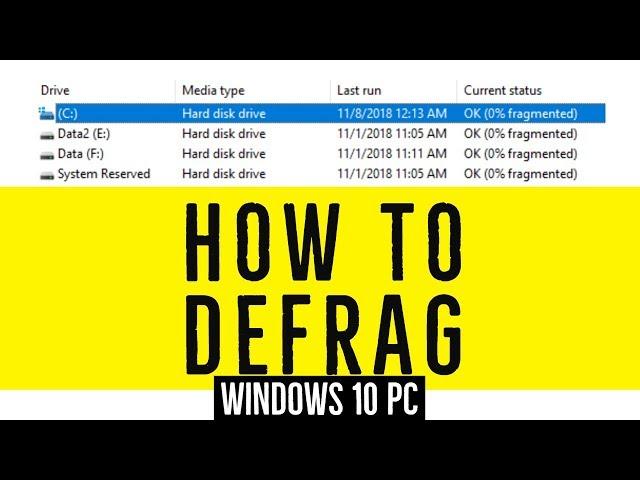 How and When to Defragment Your Hard Drive in Windows 10 | Windows Tutorial