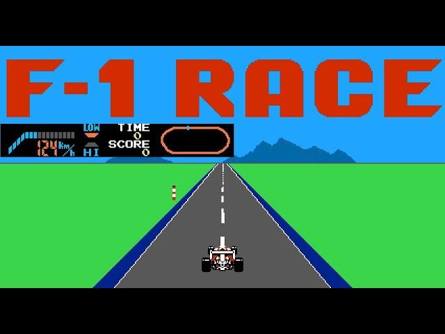 F1 Race (FC · Famicom) video game | Skill Level 1, 2, and 3 session  