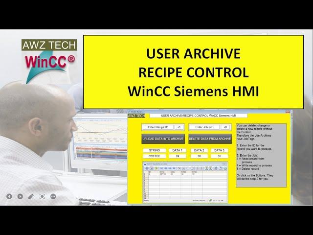 USER ARCHIVE | RECIPE CONTROL WinCC Siemens HMI