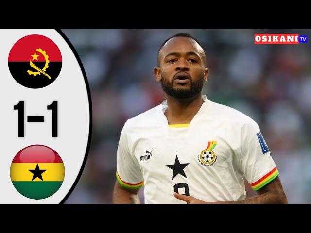 ANGOLA vs GHANA(1-1) ALL GOALS & HIGHLIGHTS - AFCON QUALIFIERS 2025 | JORDAN AYEW GOAL | BLACK STARS