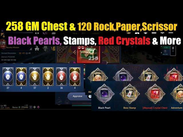 Black Desert Mobile 250 GM Boxes & 120 Rock, Paper, Scrissor Rewards