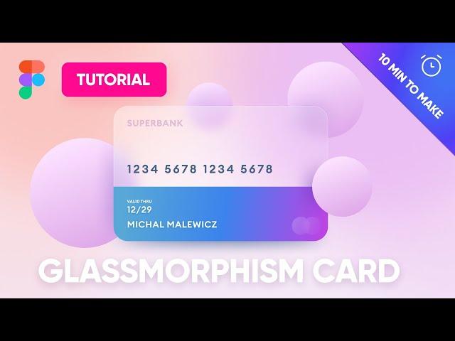 Glassmorphism UI - Free Figma Tutorial - 100 000 designers took it!